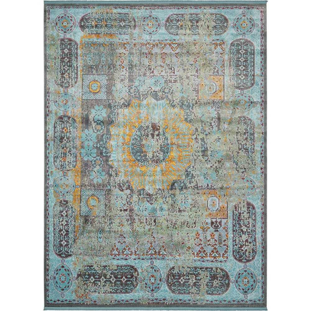 Rug Unique Loom Baracoa Blue Rectangular 10' 0 x 13' 0 Rug Unique Loom Baracoa Blue Rectangular 10' 0 x 13' 0