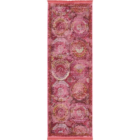 Rug Unique Loom Baracoa Pink Runner 2' 2 x 6' 0