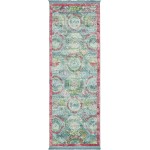 Rug Unique Loom Baracoa Turquoise Runner 2' 2 x 6' 0