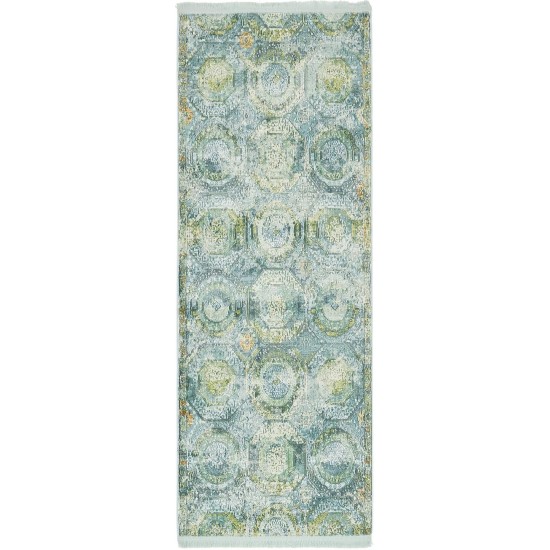 Rug Unique Loom Baracoa Light Blue Runner 2' 2 x 6' 0