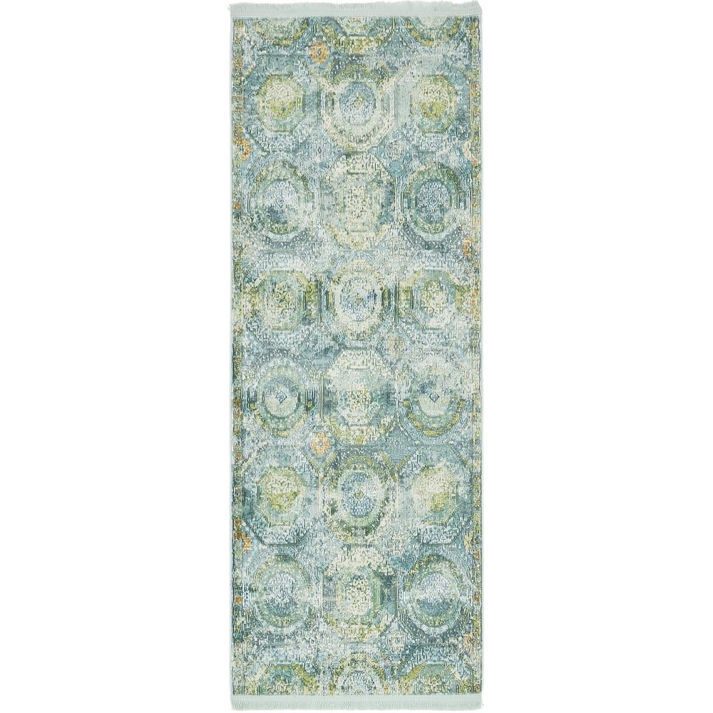 Rug Unique Loom Baracoa Light Blue Runner 2' 2 x 6' 0