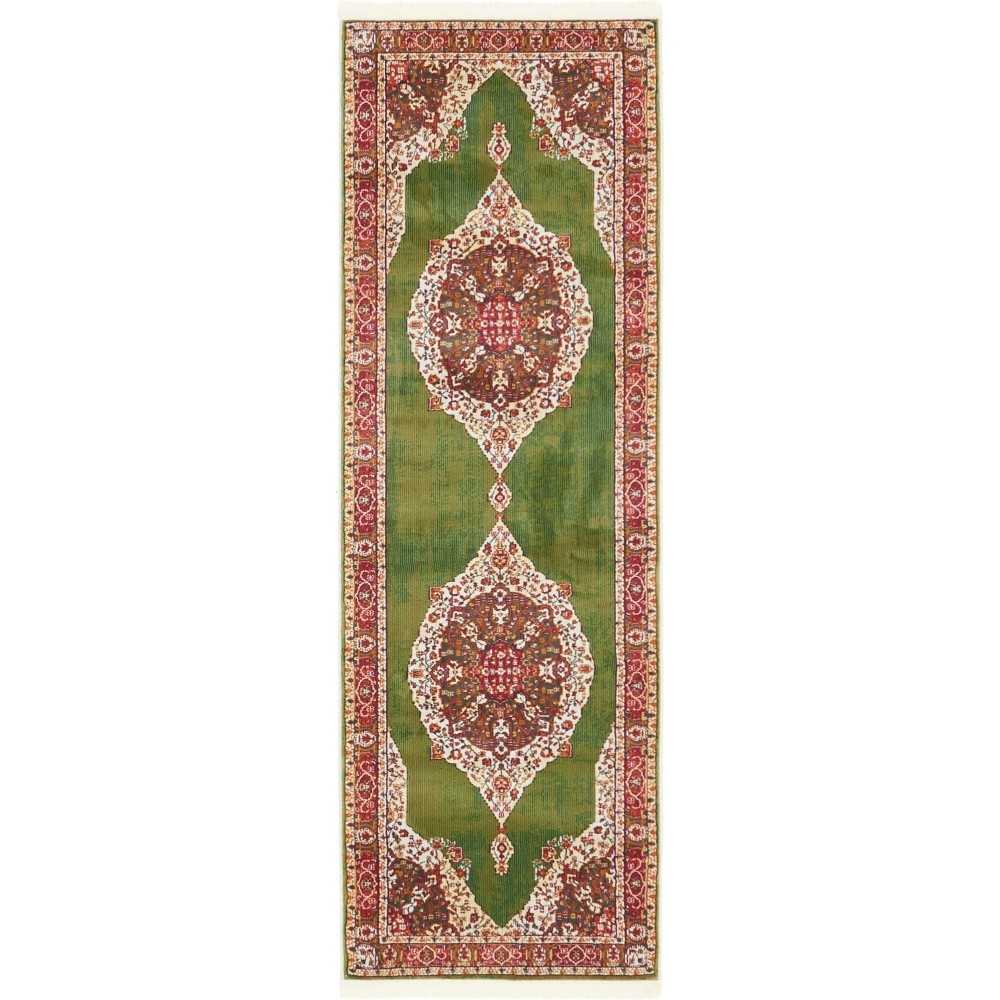 Rug Unique Loom Baracoa Green Runner 2' 2 x 6' 0