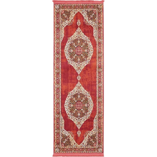 Rug Unique Loom Baracoa Red Runner 2' 2 x 6' 0