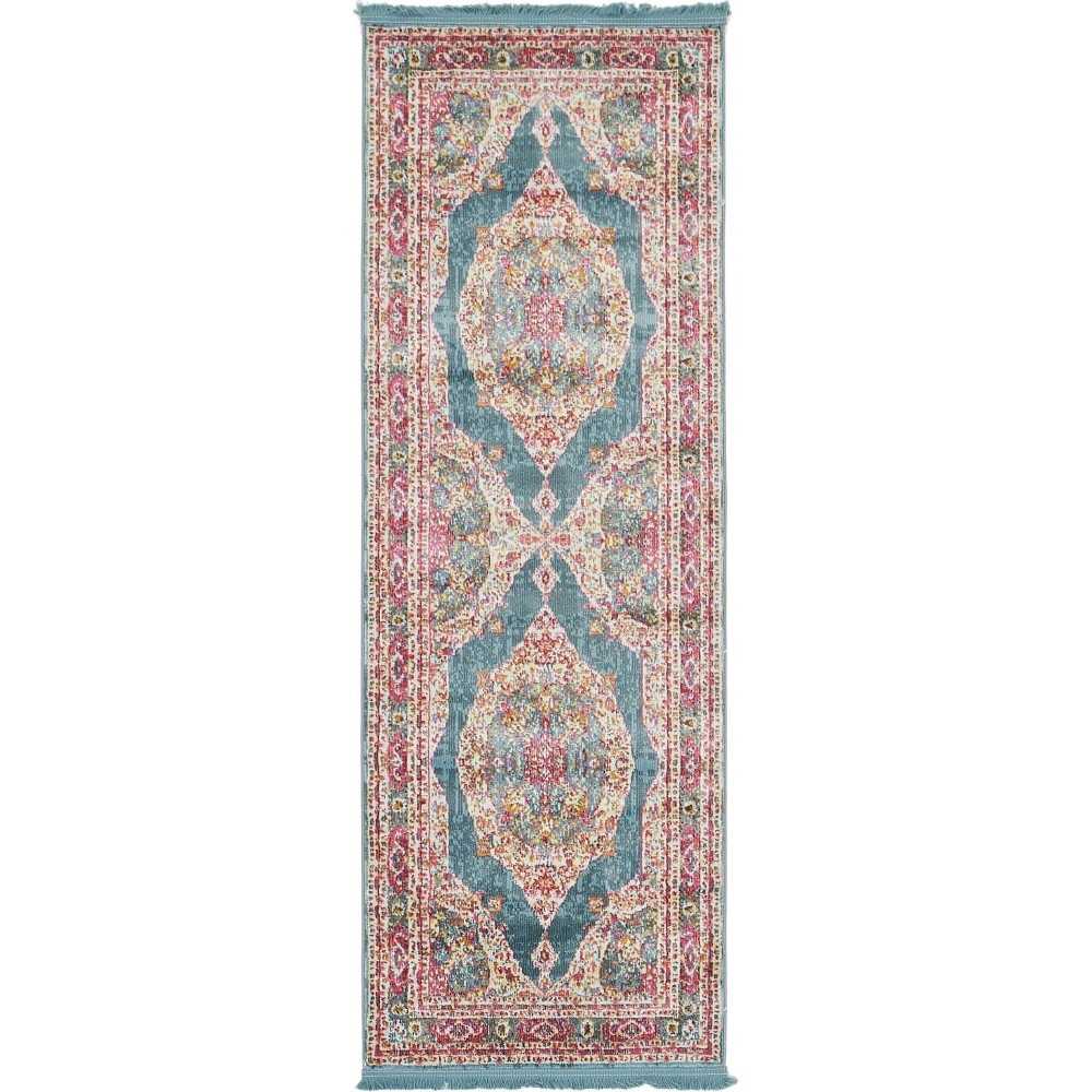 Rug Unique Loom Baracoa Turquoise Runner 2' 2 x 6' 0 Rug Unique Loom Baracoa Turquoise Runner 2' 2 x 6' 0