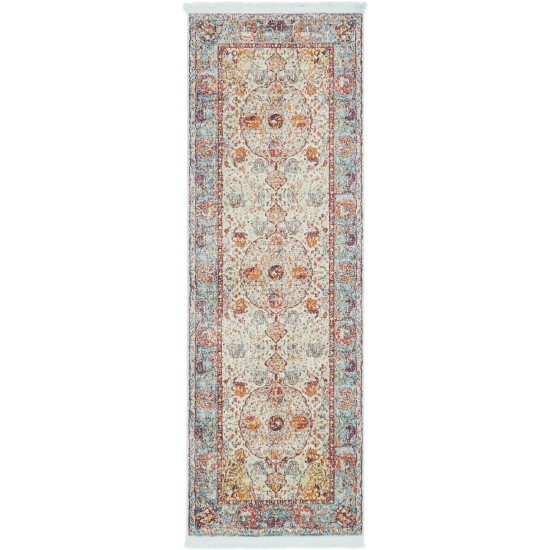 Rug Unique Loom Baracoa Light Blue Runner 2' 2 x 6' 0