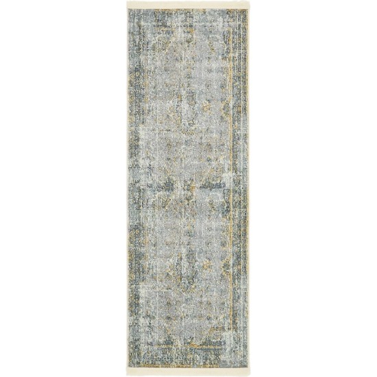 Rug Unique Loom Baracoa Gray Runner 2' 2 x 6' 0