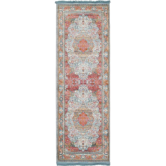 Rug Unique Loom Baracoa Light Blue Runner 2' 2 x 6' 0