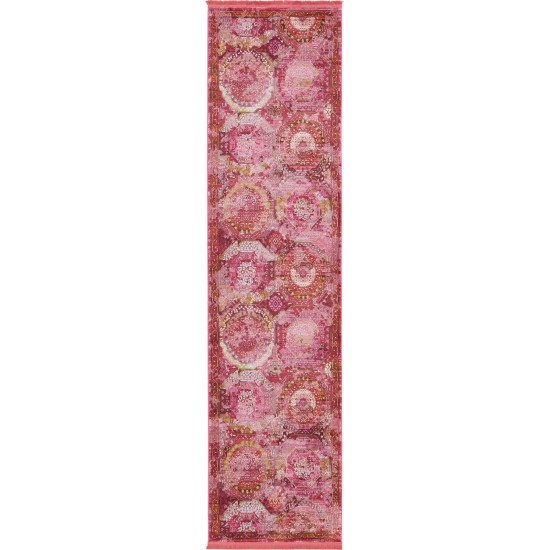 Rug Unique Loom Baracoa Pink Runner 2' 7 x 10' 0