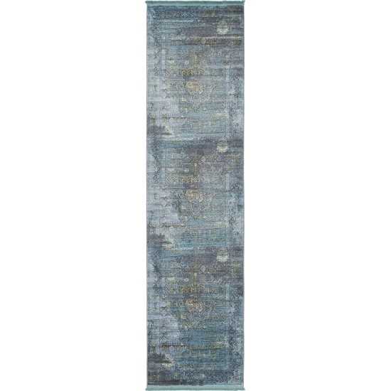 Rug Unique Loom Baracoa Dark Gray Runner 2' 7 x 10' 0