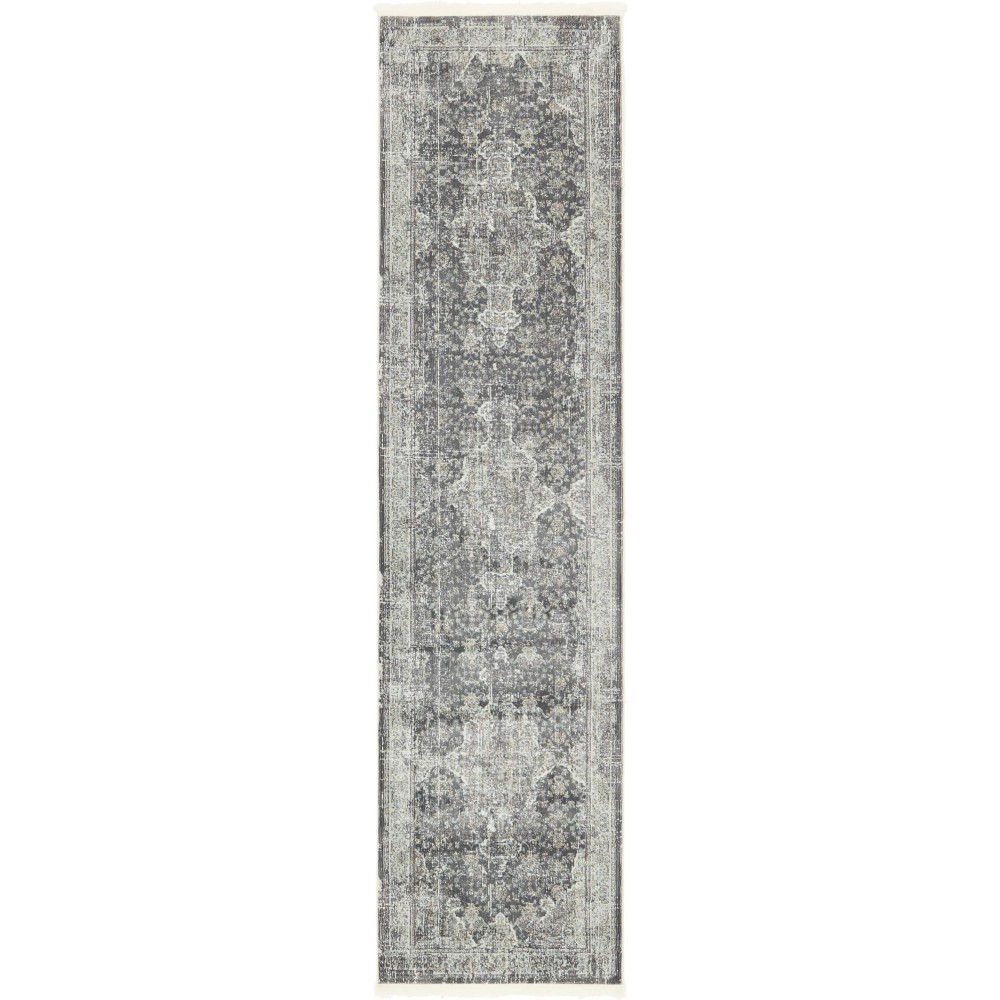 Rug Unique Loom Baracoa Dark Gray Runner 2' 7 x 10' 0 Rug Unique Loom Baracoa Dark Gray Runner 2' 7 x 10' 0