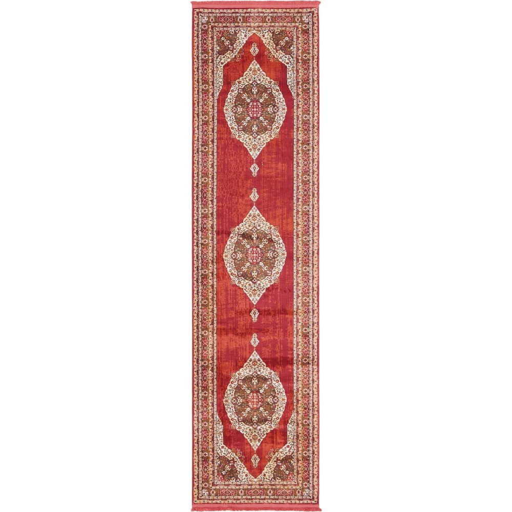 Rug Unique Loom Baracoa Red Runner 2' 7 x 10' 0