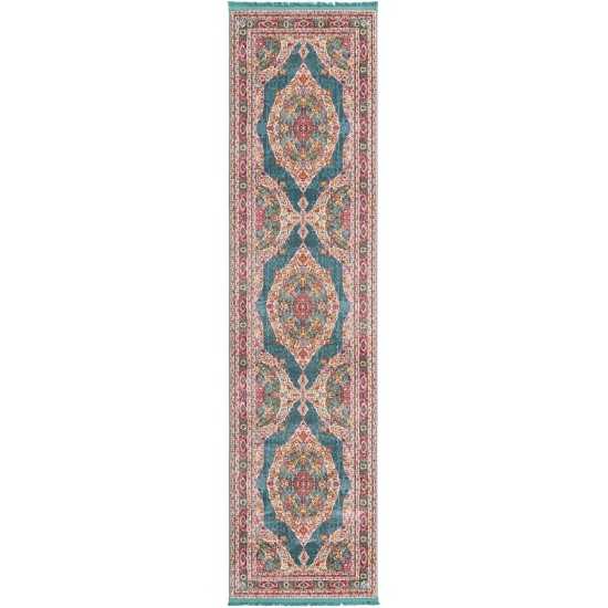 Rug Unique Loom Baracoa Turquoise Runner 2' 7 x 10' 0