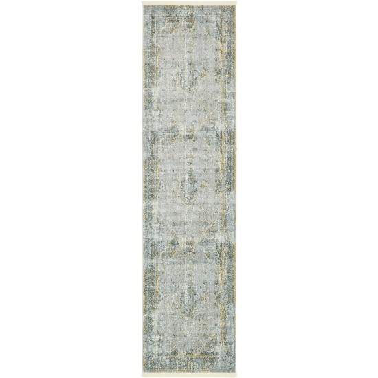 Rug Unique Loom Baracoa Gray Runner 2' 7 x 10' 0