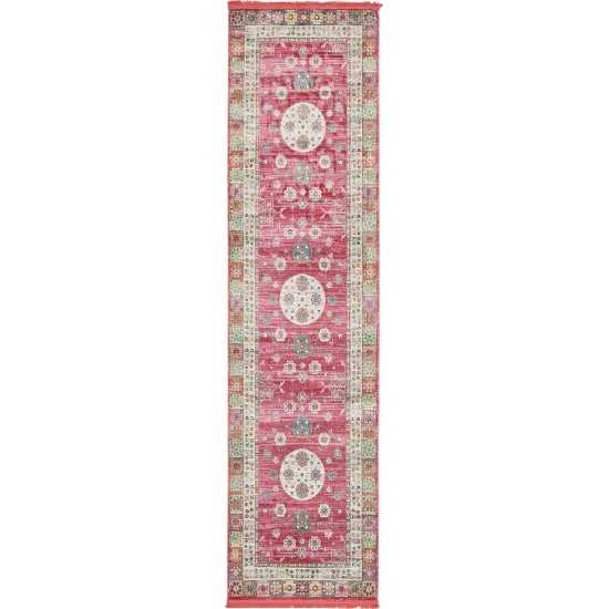 Rug Unique Loom Baracoa Pink Runner 2' 7 x 10' 0