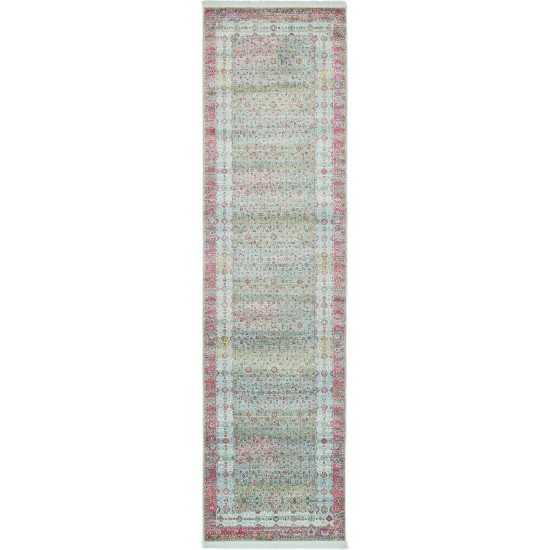 Rug Unique Loom Baracoa Blue Runner 2' 7 x 10' 0