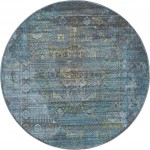 Rug Unique Loom Baracoa Dark Gray Round 5' 5 x 5' 5
