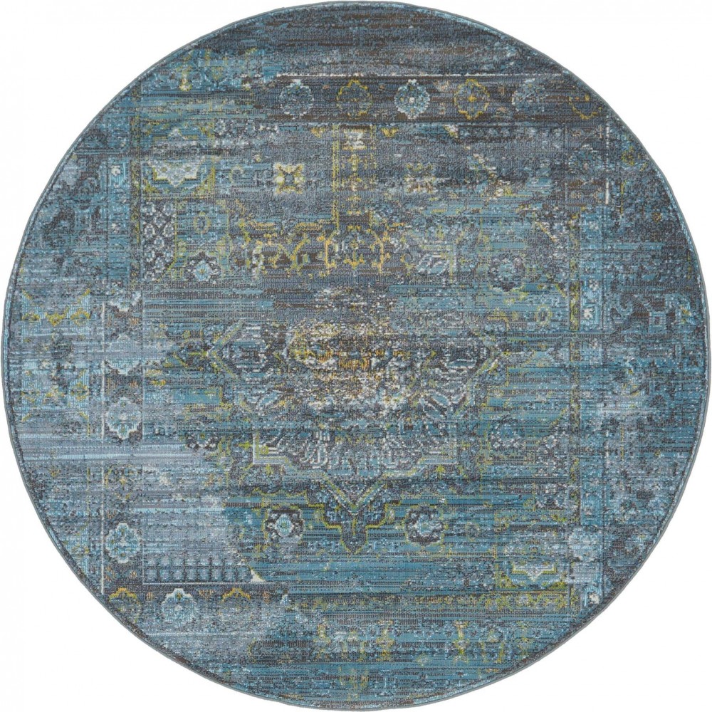 Rug Unique Loom Baracoa Dark Gray Round 5' 5 x 5' 5 Rug Unique Loom Baracoa Dark Gray Round 5' 5 x 5' 5