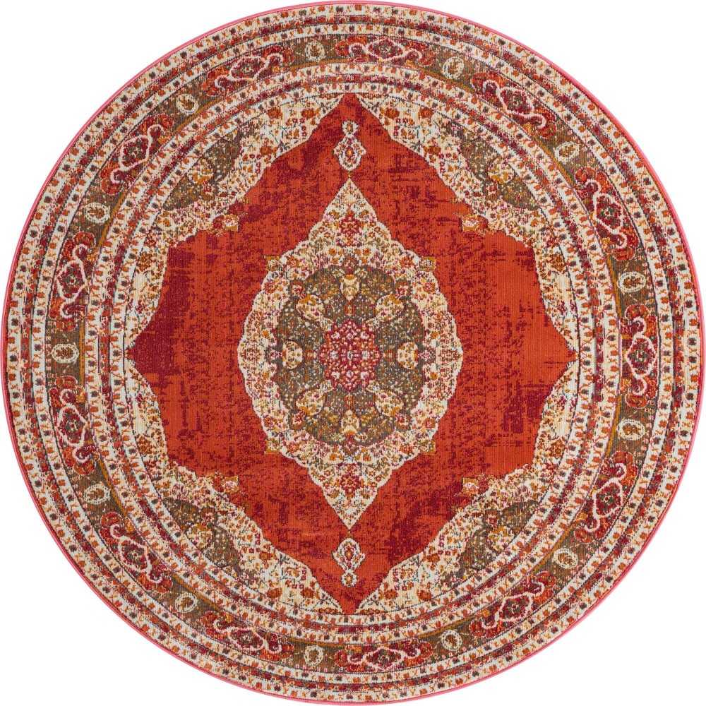 Rug Unique Loom Baracoa Red Round 5' 5 x 5' 5 Rug Unique Loom Baracoa Red Round 5' 5 x 5' 5