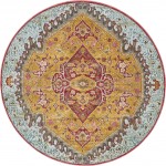 Rug Unique Loom Baracoa Gold Round 5' 5 x 5' 5