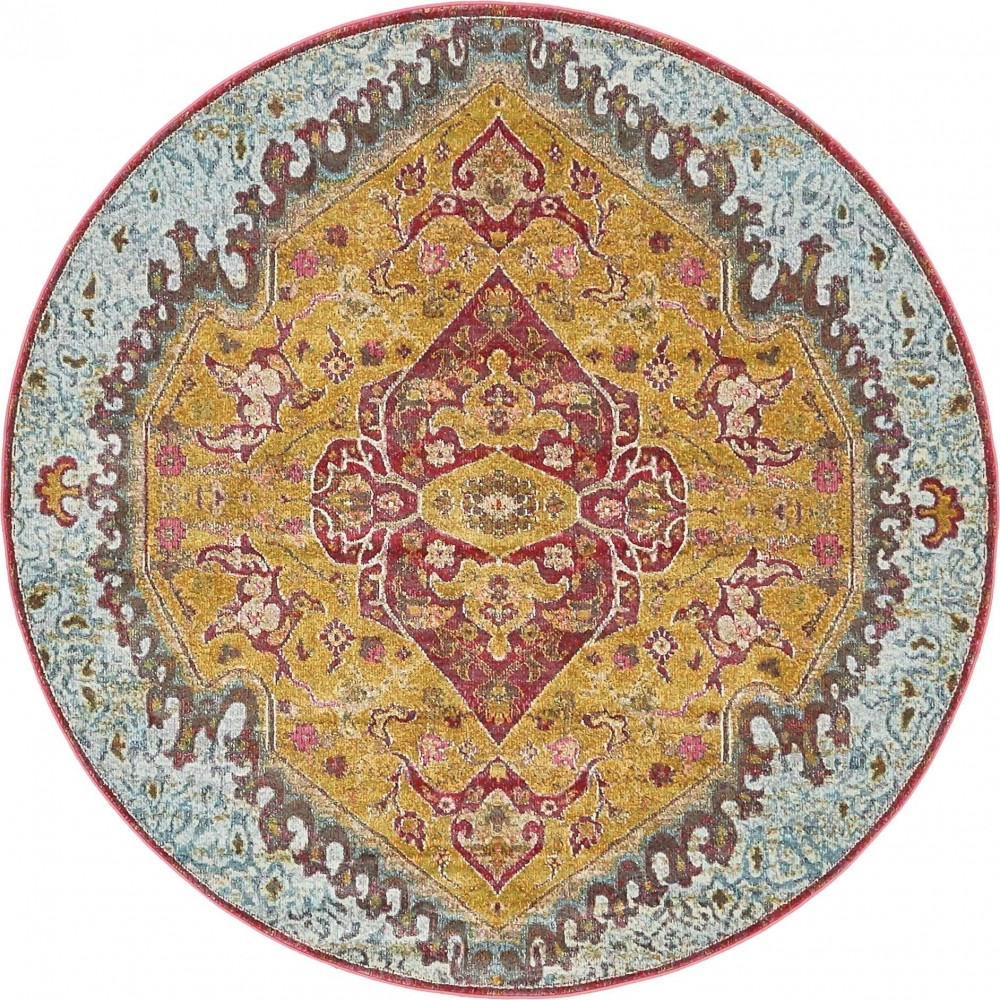 Rug Unique Loom Baracoa Gold Round 5' 5 x 5' 5 Rug Unique Loom Baracoa Gold Round 5' 5 x 5' 5