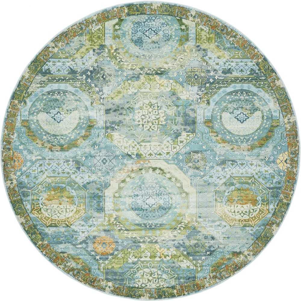 Rug Unique Loom Baracoa Light Blue Round 8' 4 x 8' 4 Rug Unique Loom Baracoa Light Blue Round 8' 4 x 8' 4