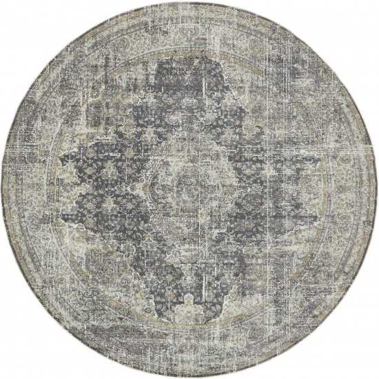 Rug Unique Loom Baracoa Dark Gray Round 8' 4 x 8' 4