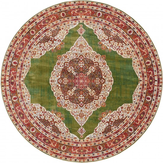 Rug Unique Loom Baracoa Green Round 8' 4 x 8' 4