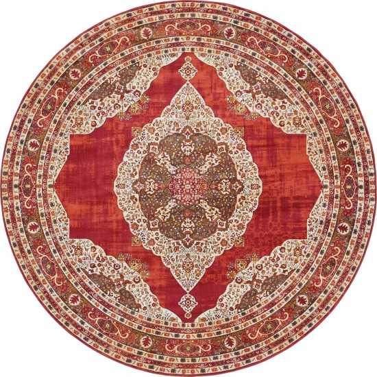 Rug Unique Loom Baracoa Red Round 8' 4 x 8' 4