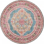 Rug Unique Loom Baracoa Turquoise Round 8' 4 x 8' 4