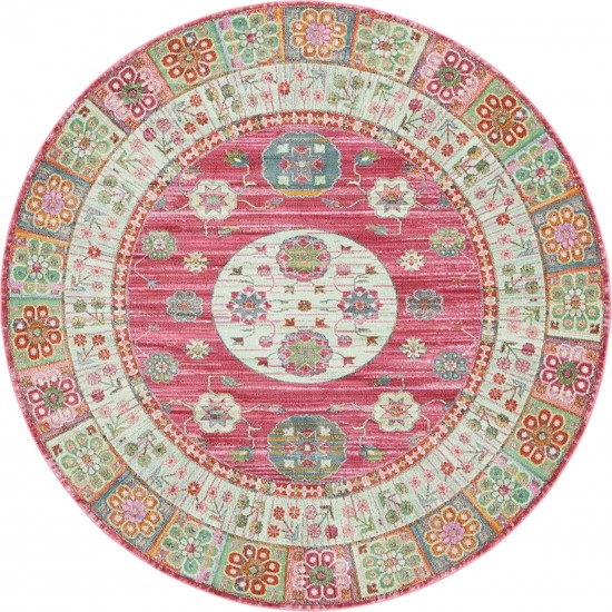 Rug Unique Loom Baracoa Pink Round 8' 4 x 8' 4