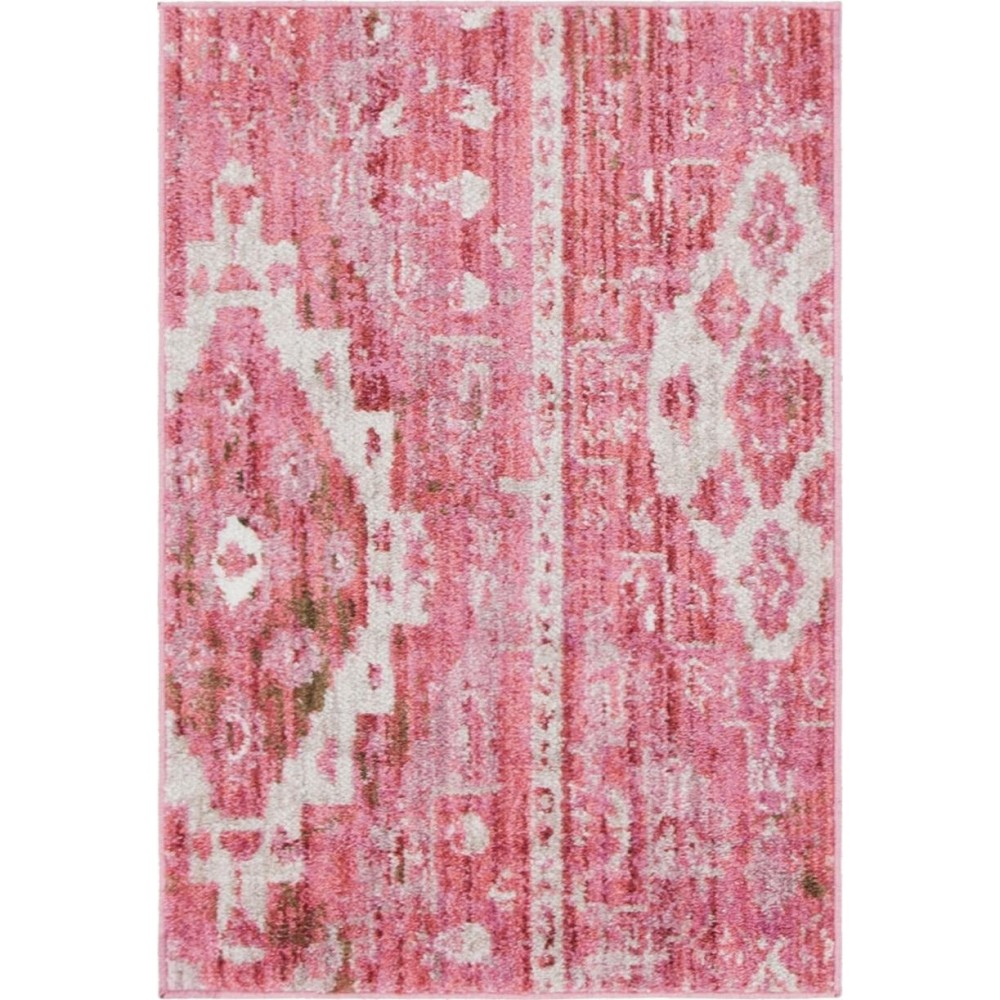 Rug Unique Loom Basilica Pink Rectangular 2' 2 x 3' 0 Rug Unique Loom Basilica Pink Rectangular 2' 2 x 3' 0