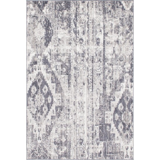 Rug Unique Loom Basilica Gray Rectangular 4' 0 x 6' 0