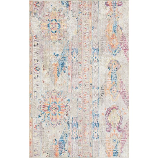 Rug Unique Loom Basilica Beige Rectangular 5' 0 x 8' 0