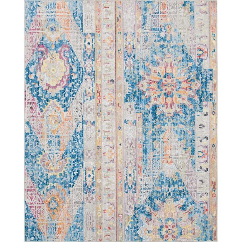 Rug Unique Loom Basilica Blue Rectangular 8' 0 x 10' 0 Rug Unique Loom Basilica Blue Rectangular 8' 0 x 10' 0