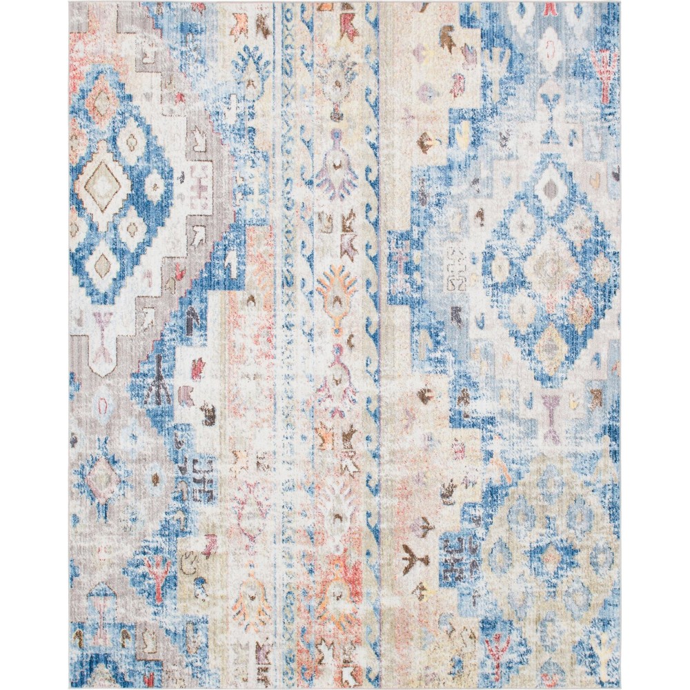 Rug Unique Loom Basilica Multi/Blue Rectangular 8' 0 x 10' 0 Rug Unique Loom Basilica Multi/Blue Rectangular 8' 0 x 10' 0