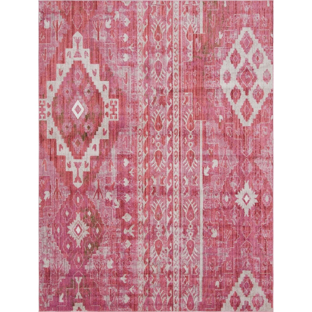 Rug Unique Loom Basilica Pink Rectangular 9' 0 x 12' 0