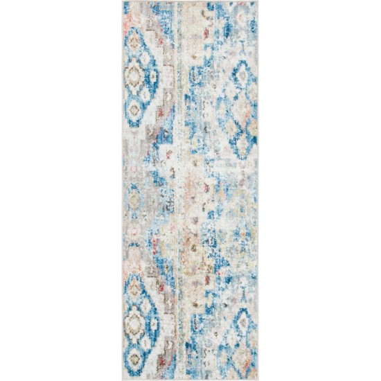 Rug Unique Loom Basilica Multi/Blue Runner 2' 2 x 6' 0