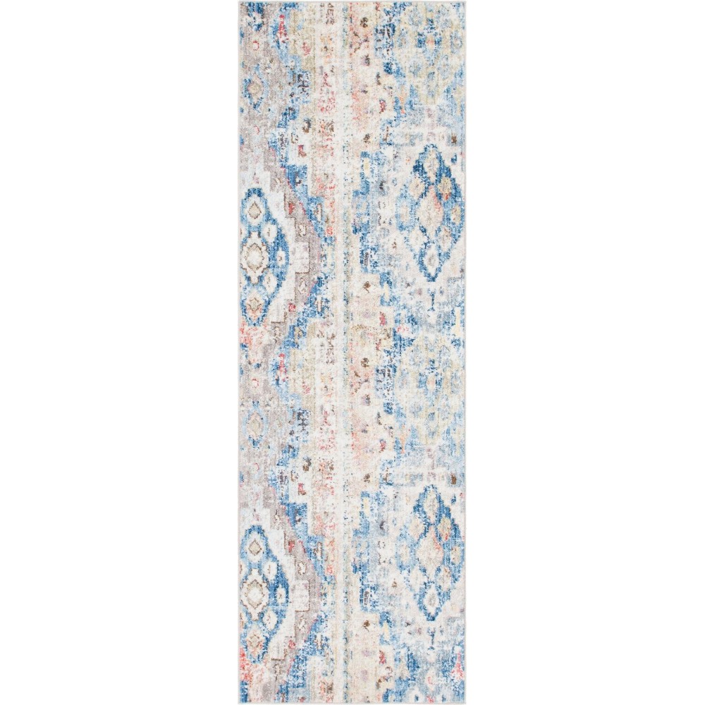 Rug Unique Loom Basilica Multi/Blue Runner 2' 7 x 8' 2 Rug Unique Loom Basilica Multi/Blue Runner 2' 7 x 8' 2