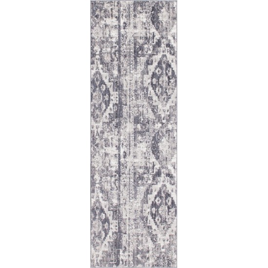 Rug Unique Loom Basilica Gray Runner 2' 7 x 8' 2