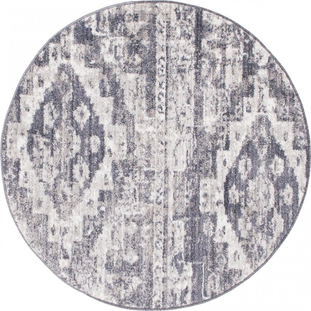 Rug Unique Loom Basilica Gray Round 3' 3 x 3' 3 Rug Unique Loom Basilica Gray Round 3' 3 x 3' 3