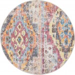 Rug Unique Loom Basilica Multi/Beige Round 3' 3 x 3' 3