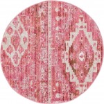 Rug Unique Loom Basilica Pink Round 3' 3 x 3' 3