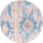 Rug Unique Loom Basilica Blue Round 8' 0 x 8' 0