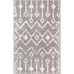 Rug Unique Loom Bohemian Trellis Gray Rectangular 2' 0 x 3' 0