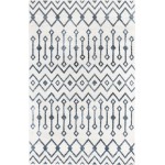 Rug Unique Loom Bohemian Trellis Ivory Rectangular 4' 0 x 6' 0