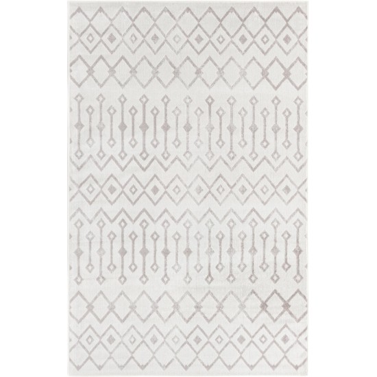 Rug Unique Loom Bohemian Trellis Pearl Rectangular 5' 3 x 8' 0