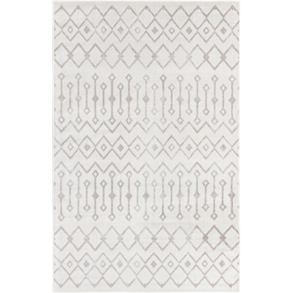 Rug Unique Loom Bohemian Trellis Pearl Rectangular 5' 3 x 8' 0 Rug Unique Loom Bohemian Trellis Pearl Rectangular 5' 3 x 8' 0