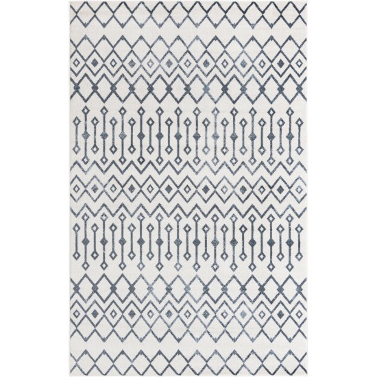 Rug Unique Loom Bohemian Trellis Ivory Rectangular 6' 0 x 9' 0