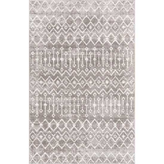 Rug Unique Loom Bohemian Trellis Gray Rectangular 6' 0 x 9' 0