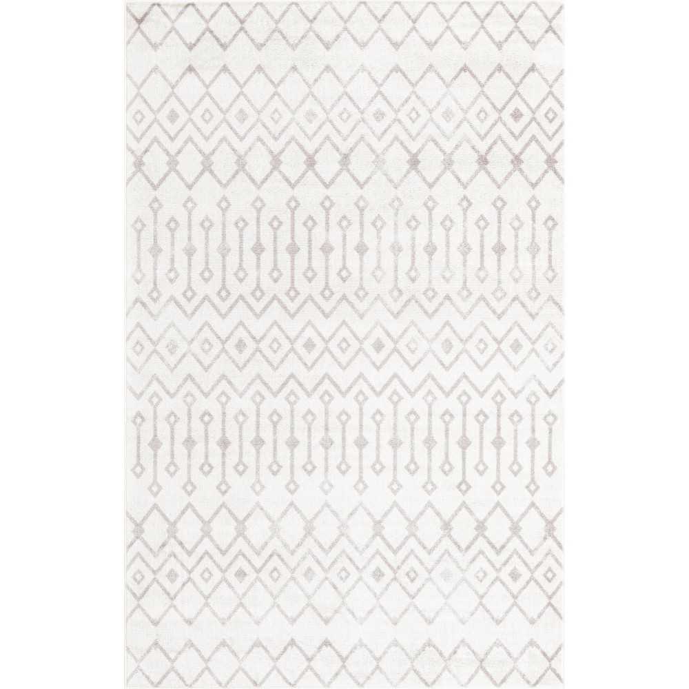 Rug Unique Loom Bohemian Trellis Pearl Rectangular 6' 0 x 9' 0